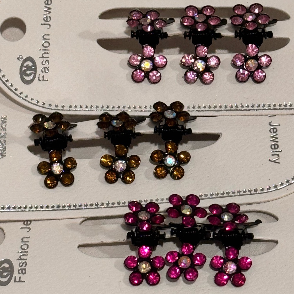 Fashion Jewelry Orange and Pink Hair Accessories Set